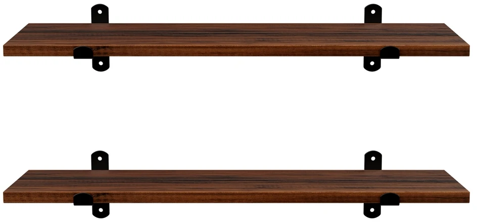 Koduva Sieninių lentynų rinkinys, 2 vnt., retro stiliaus, MDF ir geležis, 60 x 20 x 7 cm