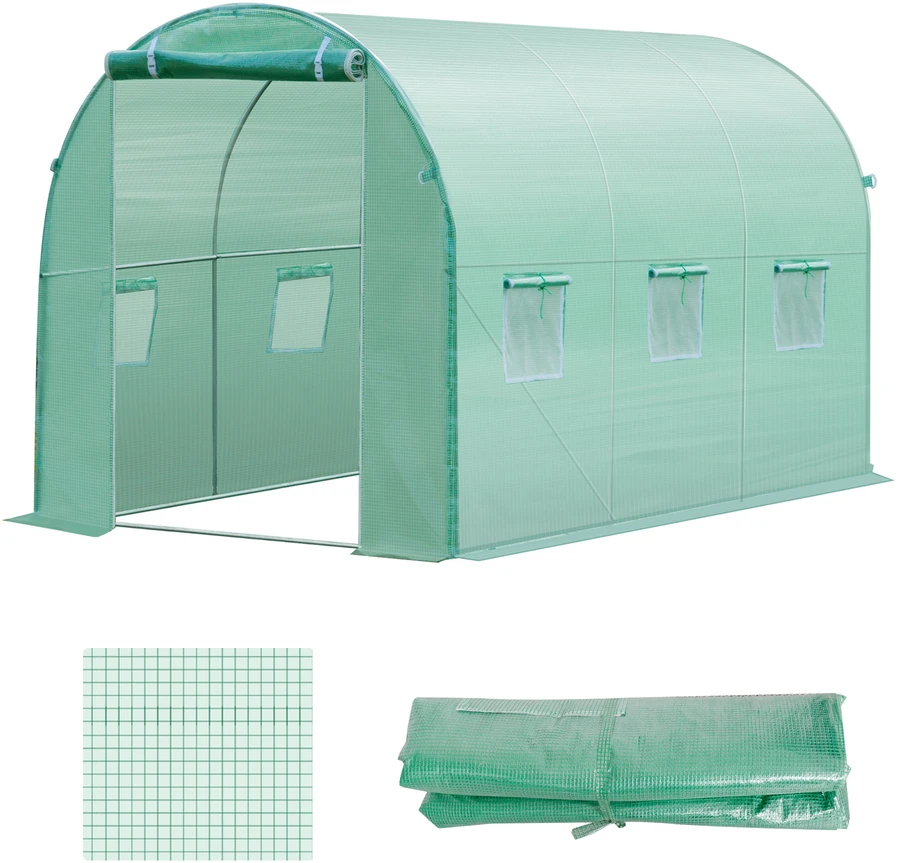 Koduva Šiltnamio plėvelė, 3 x 2 x 2 m, žalia