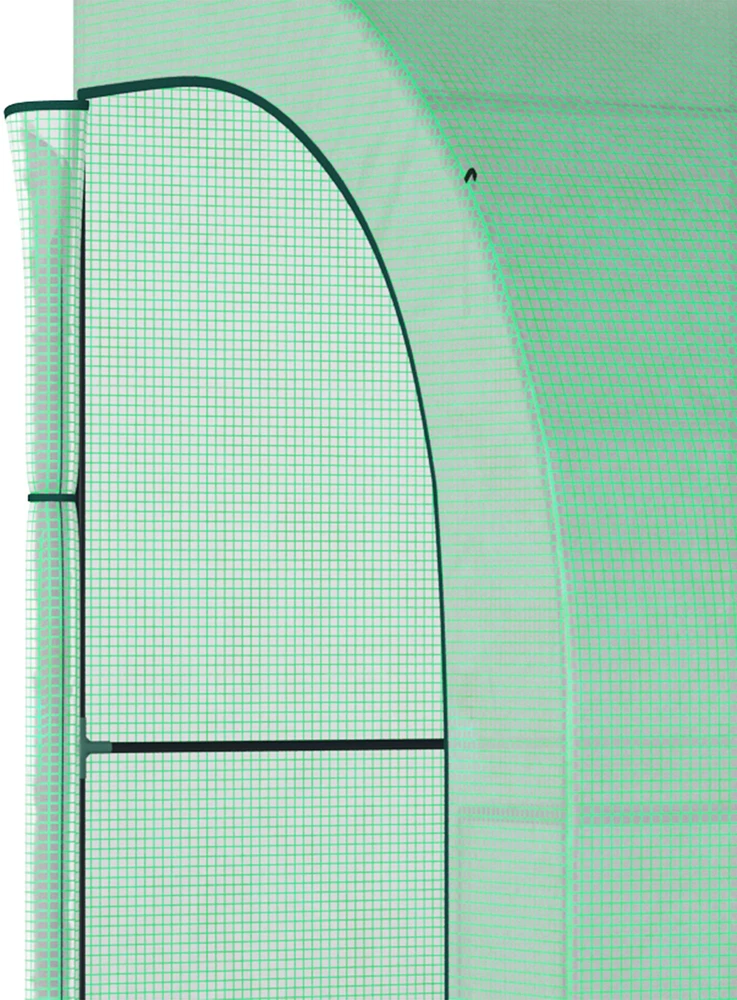 Aosom Šiltnamis, plastikinė danga, žalias, 3 aukštai, 300 x 150 x 213 cm