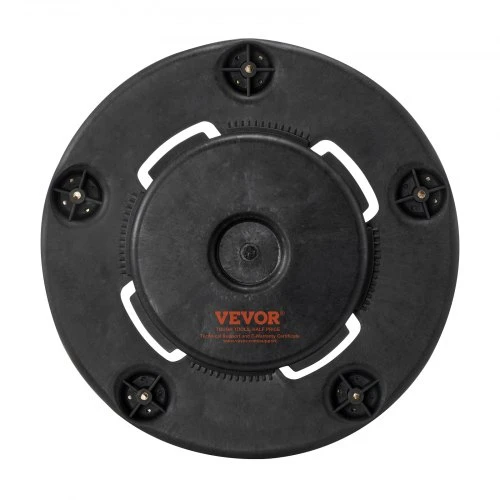 VEVOR Šiukšliadėžės vežimėlis XDW-007-C, juodas, Ø 46 x 16 cm