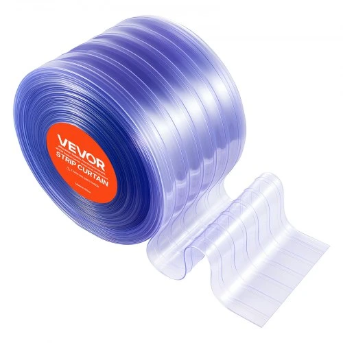VEVOR Skaidri PVC juostinė užuolaida, 30,8 m x 30,5 cm, 3 mm