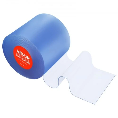 VEVOR Skaidri PVC juostinė užuolaida, 30,8 m x 30,5 cm, 3 mm