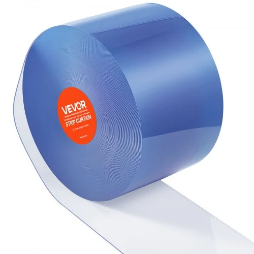 VEVOR Skaidri PVC juostinė užuolaida, 45,7 m x 20 cm, 2 mm