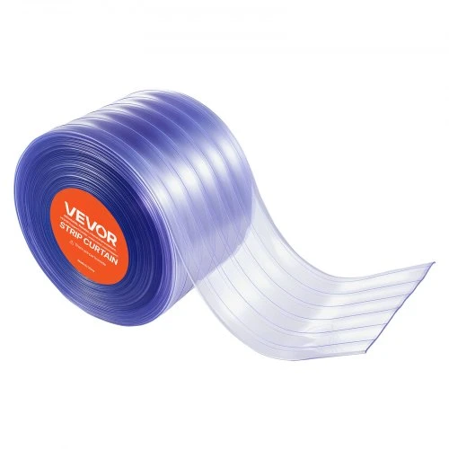 VEVOR Skaidri PVC juostinė užuolaida, 30,8 m x 30,5 cm, 3 mm