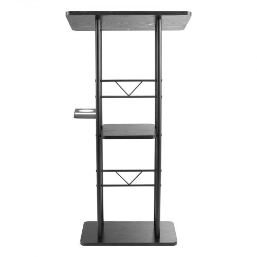 VEVOR Skaitovų tribūna B-1022, juoda, metalas ir MDF, 118 cm