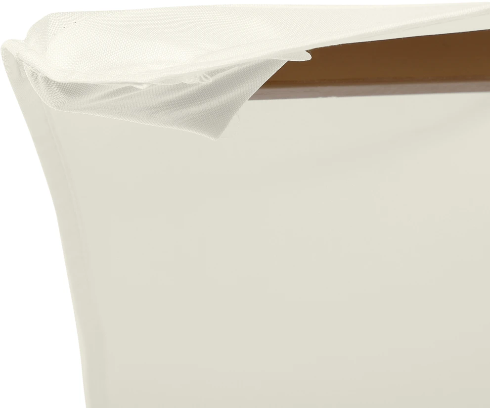 Aosom Skėtis nuo saulės, Ø 250 cm, baltas, bambukas ir poliesteris