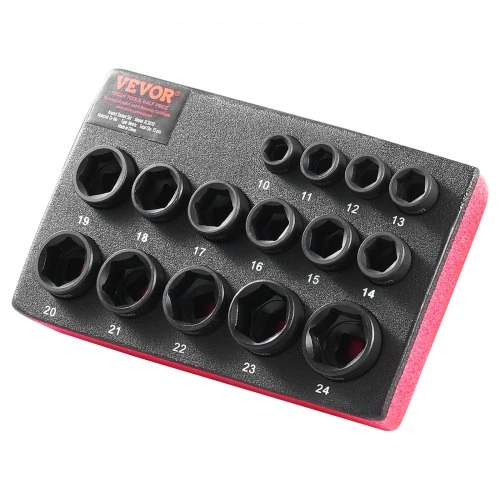 VEVOR Smūginių galvučių rinkinys XL3070, 15 vnt., 10-24 mm