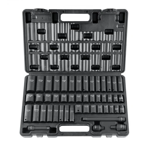 VEVOR Smūginių galvučių rinkinys, 3/8, 48 vnt., Cr-V plienas, 8-22 mm