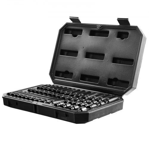 VEVOR Smūginių galvučių rinkinys XL3068, 48 dalių, 6 mm pavara, Cr-Mo lydinio plienas