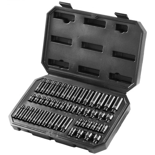 VEVOR Smūginių galvučių rinkinys XL3068, 48 dalių, 6 mm pavara, Cr-Mo lydinio plienas