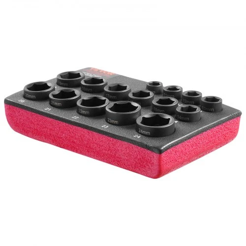 VEVOR Smūginių galvučių rinkinys XL3070, 15 vnt., 10-24 mm