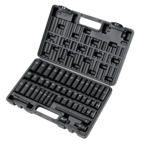 VEVOR Smūginių galvučių rinkinys, 3/8, 48 vnt., Cr-V plienas, 8-22 mm