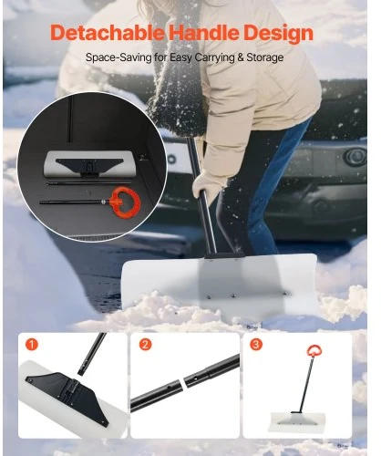 VEVOR Sniego stumtuvas, HDPE plastikas, 61 cm
