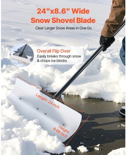 VEVOR Sniego stumtuvas, HDPE plastikas, 61 cm