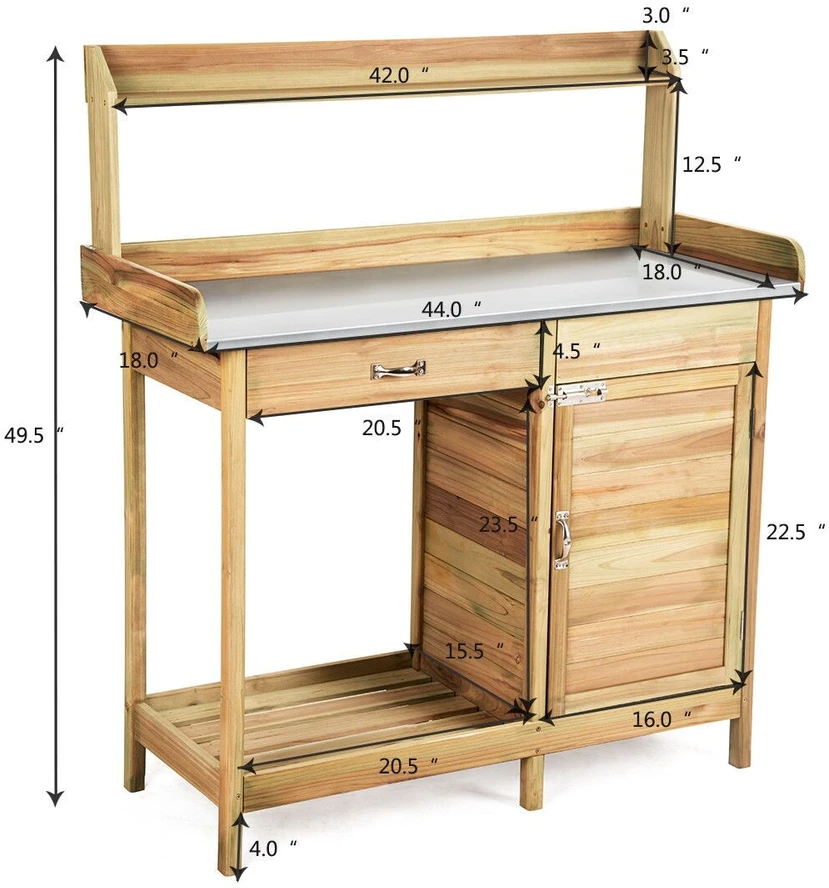 Promotion Sodinimo stalas su nerūdijančiojo plieno stalviršiu ir rakinama spintele, geltonas, 112 x 46,5 x 125 cm