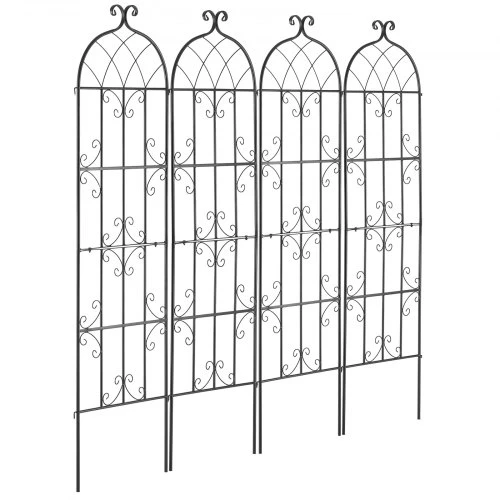 Koduva Sodo grotelės vijokliniams augalams VEVOR, metalinės, juodos, 51 x 180 cm, 4 vnt.