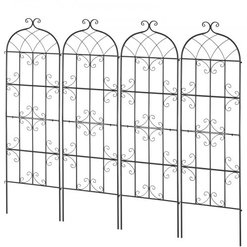 Koduva Sodo grotelės vijokliniams augalams VEVOR, metalinės, juodos, 51 x 180 cm, 4 vnt.