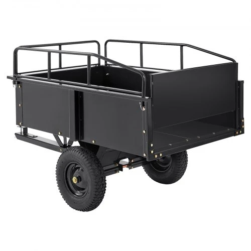 VEVOR Sodo priekaba BTC002C, juoda, geležis, 200 x 66 x 76 cm, 0,43 m³, iki 340 kg