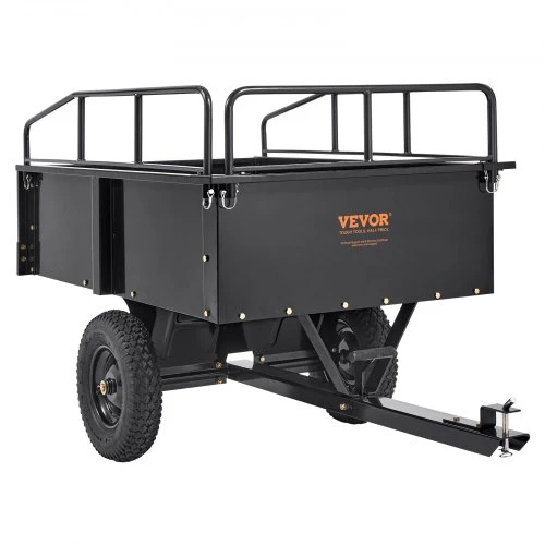 VEVOR Sodo priekaba BTC002C, juoda, geležis, 200 x 66 x 76 cm, 0,43 m³, iki 340 kg