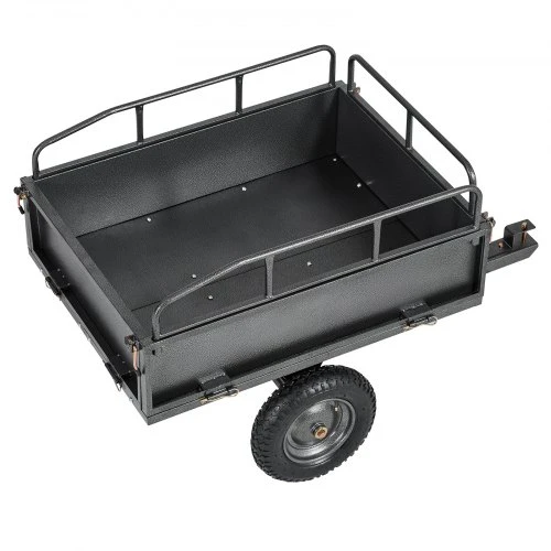 VEVOR Sodo priekaba BTC002D, plieninė, 283 l, iki 227 kg, 142 x 76 x 70 cm