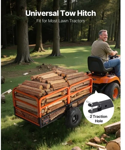 VEVOR Sodo priekaba TC4278, plieninė, 623 l, iki 725 kg, 221 x 73,5 x 83,5 cm
