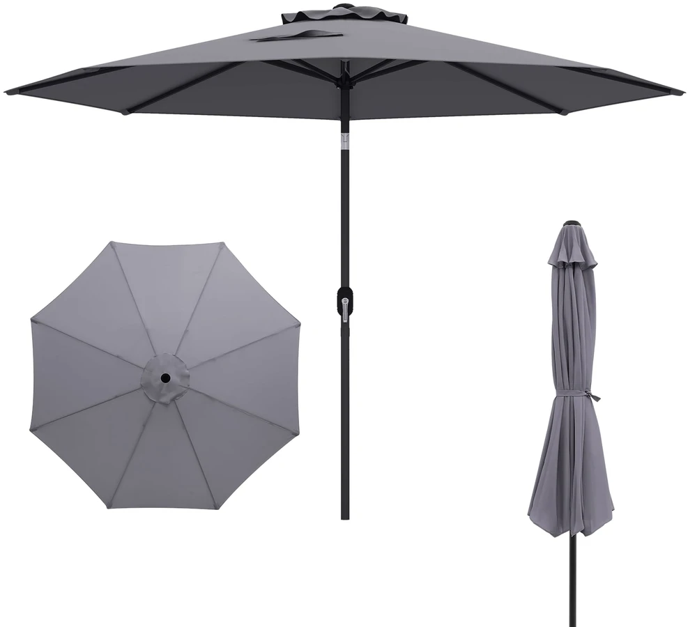 Promotion Sodo skėtis 300cm, pilkas spalvos, su rankena