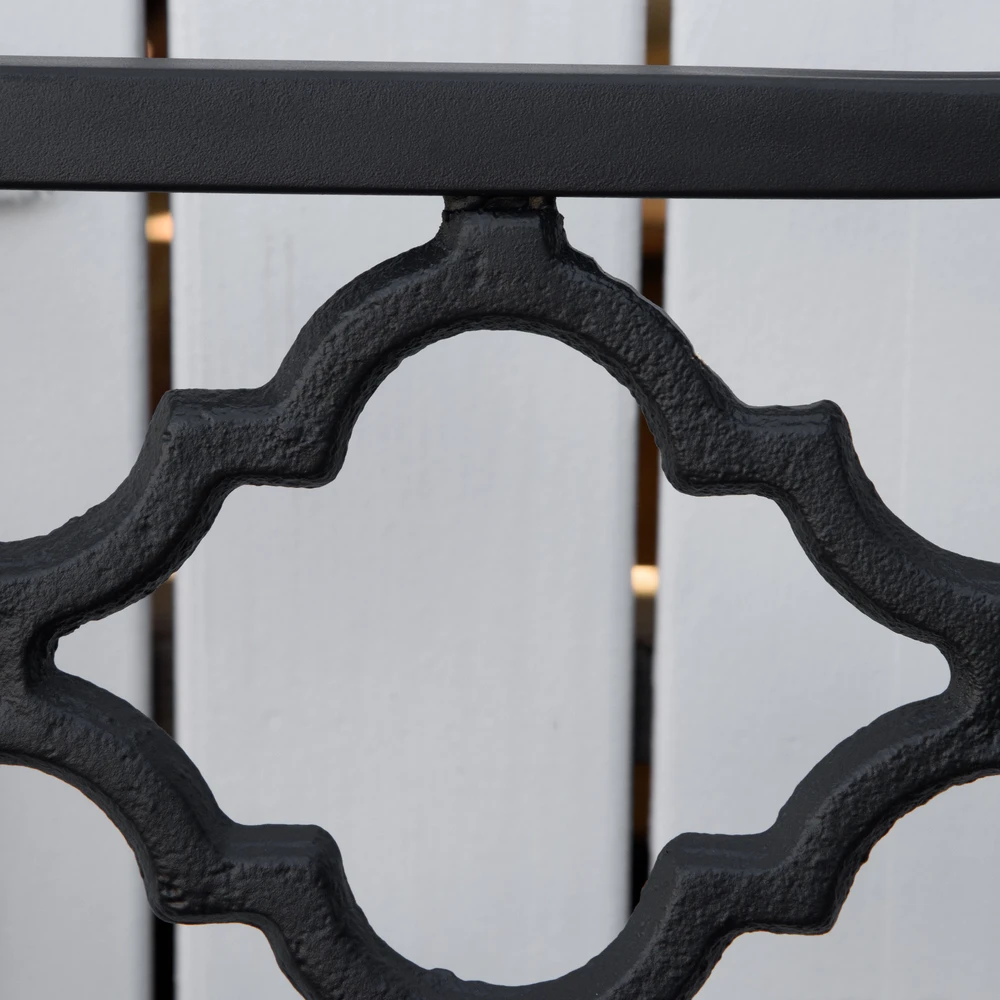 Aosom Sodo suolas 2 vietų, metalas, juodas, 128 x 58,5 x 89 cm