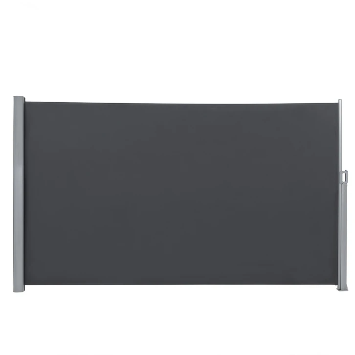 Songmics Šoninė markizė, 200 x 400 cm, aliuminis ir PU dengtas poliesteris, antracito spalva