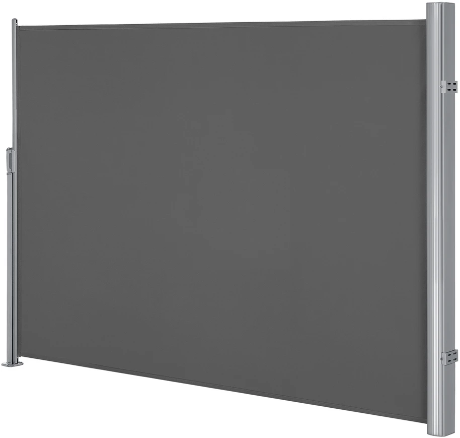 Songmics Šoninė markizė su aliuminio lydinio kasete, antracito, 160 x 350 cm
