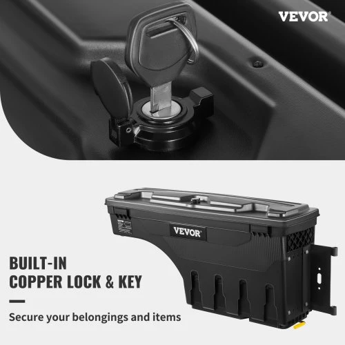 VEVOR Šoninė pikapo dėžė įrankiams, kairė+dešinė, Chevrolet Silverado 1500 / GMC Sierra 1500 2019-2020, juoda, 25 l