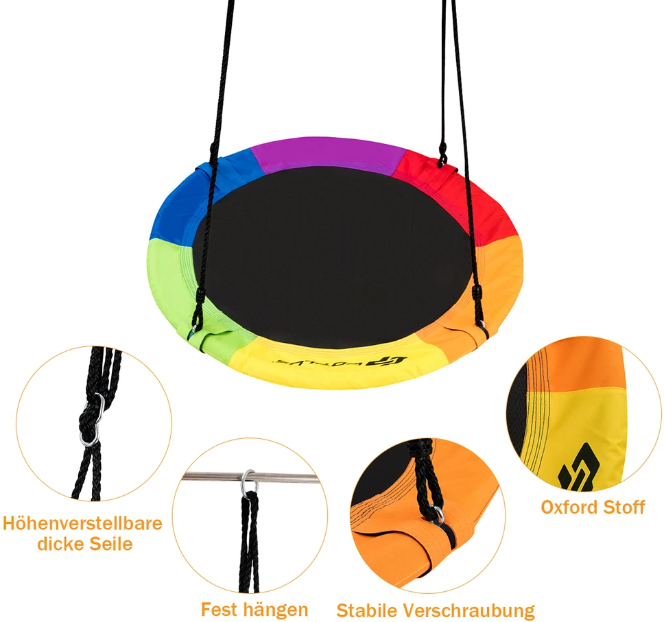 Promotion Spalvingas lizdo sūpynės 100 cm iki 150 kg
