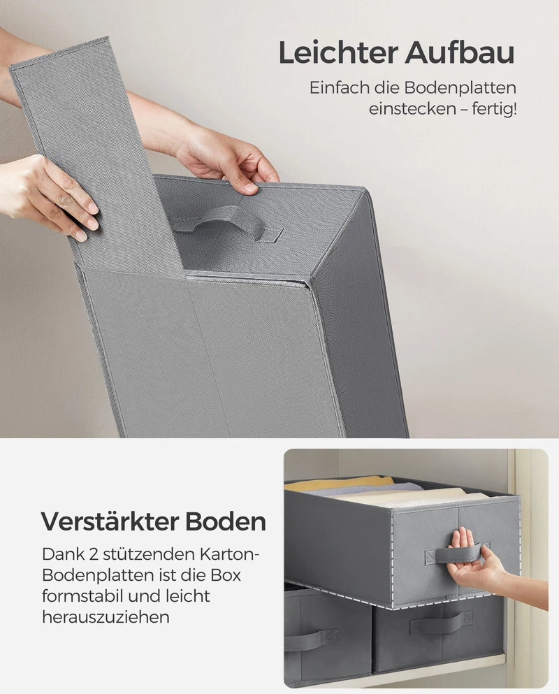 Koduva Spintos organizatoriai su 6 skyriais, 4 vnt., 42 x 30 x 17 cm, pilkai rusvi