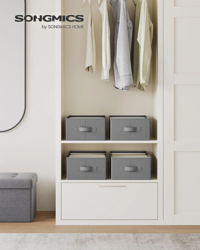 Koduva Spintos organizatoriai su 6 skyriais, 4 vnt., 42 x 30 x 17 cm, pilkai rusvi