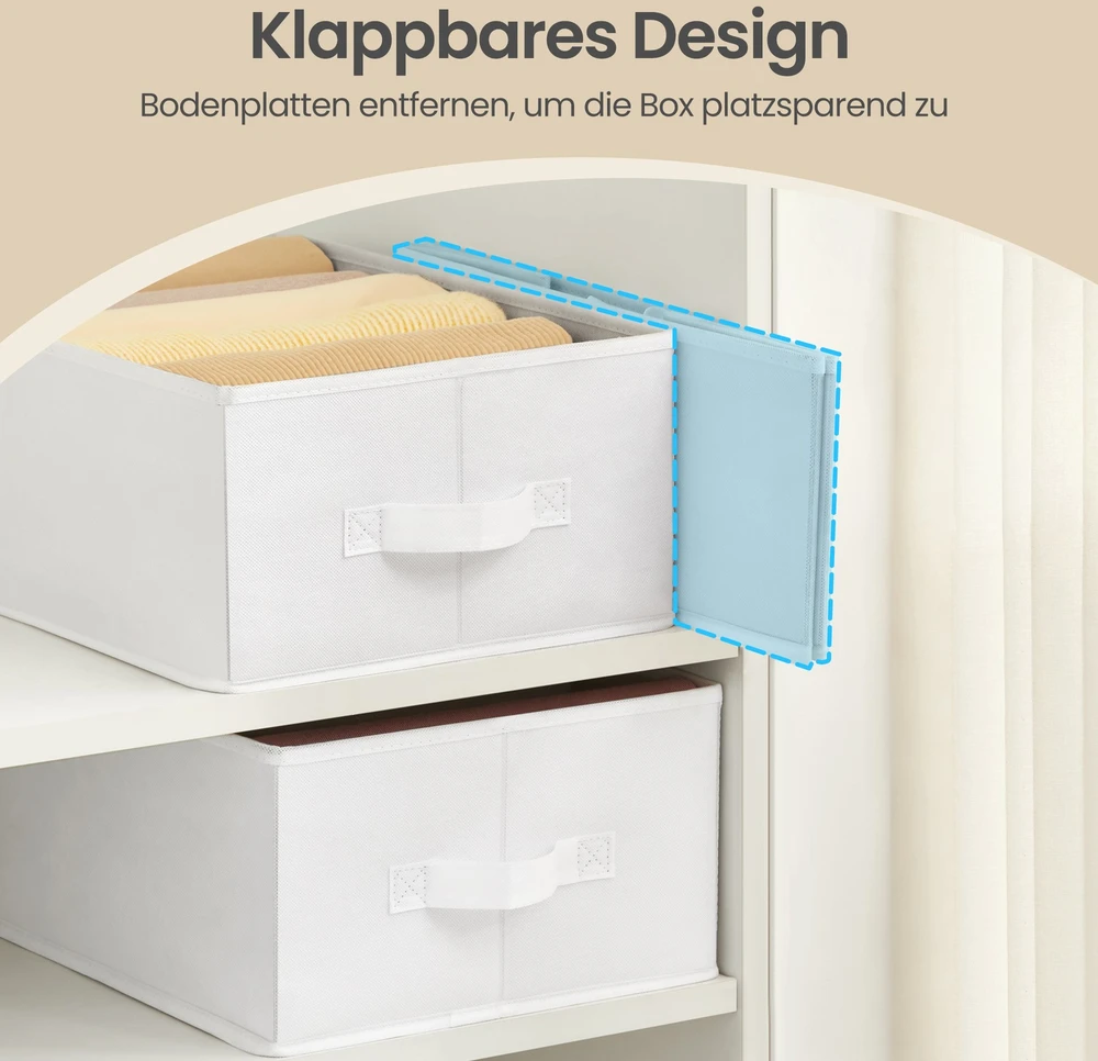Koduva Spintos organizatorių rinkinys, 4 vnt., po 6 skyrius, sulankstomos dėžės 42 x 30 x 17 cm