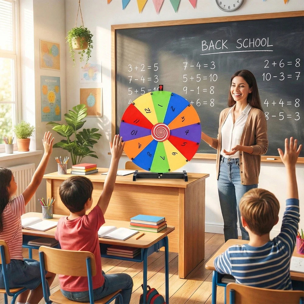 Promotion Stalinis laimės ratas su stovu, 60 cm, įvairiaspalvis