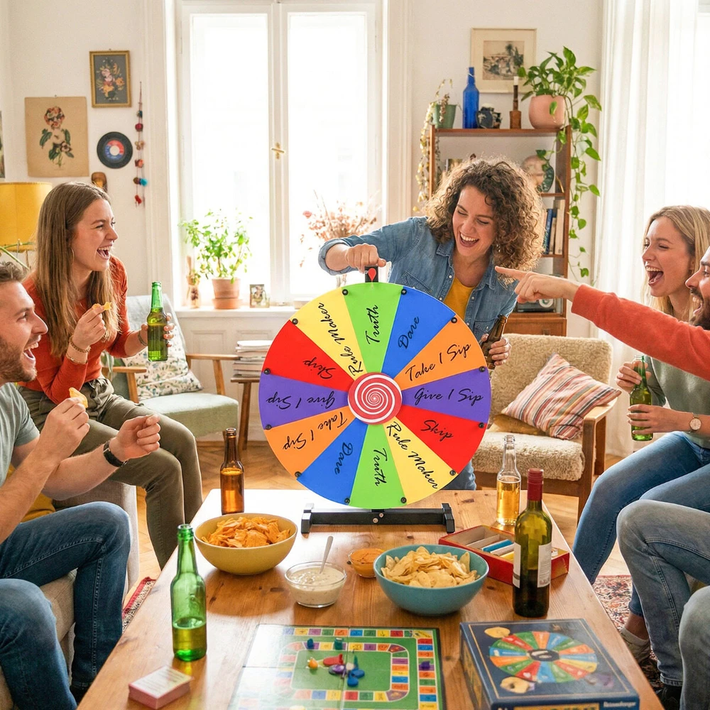Promotion Stalinis laimės ratas su stovu, 60 cm, įvairiaspalvis