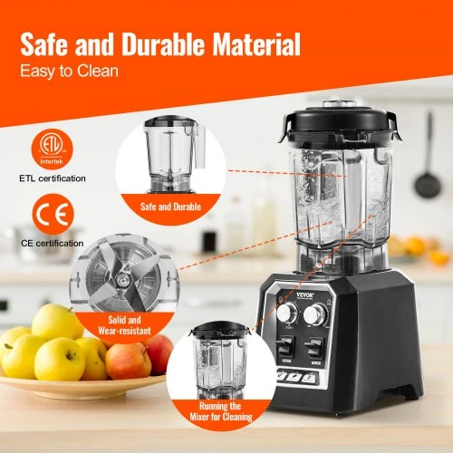 VEVOR Stalinis trintuvas HS-210D-US, 2 l, juodas