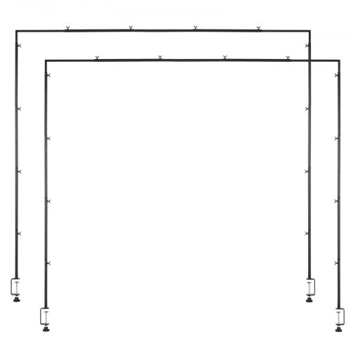VEVOR Stalo arkos stovas su spaustukais, reguliuojamas 33-107 cm / 71-249 cm, 2 vnt., juodas