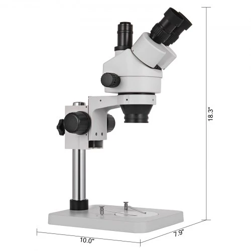 Koduva Stereomikroskopas VEVOR 3.5X-90X su trinokuliarine 360° pasukama galvute ir stovo kolona