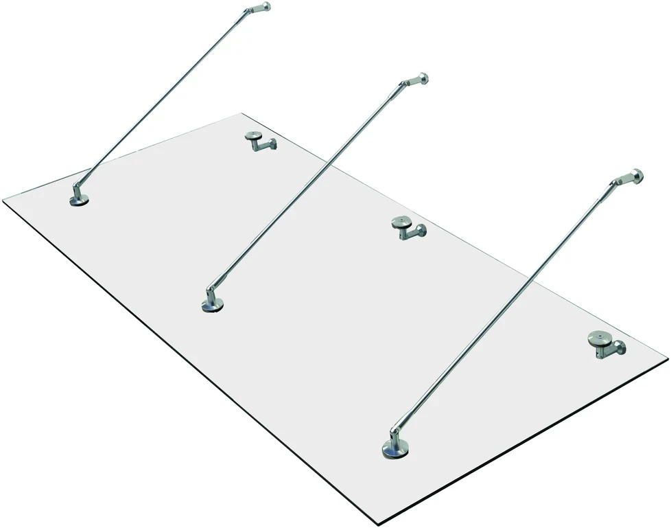 Aosom Stiklinis stogelis durims, skaidrus, nerūdijantis plienas, 200 x 90 cm