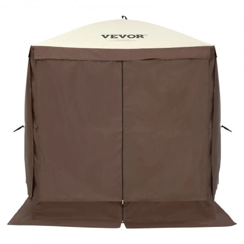 VEVOR Stovyklavimo pavėsinė su tinkleliu FY-001, ruda, 183 x 183 x 210 cm
