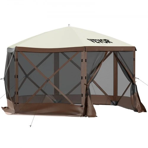 Koduva Stovyklavimo pavėsinė-tentas su tinkleliu VEVOR, 305 x 305 x 229 cm, 6 sienų