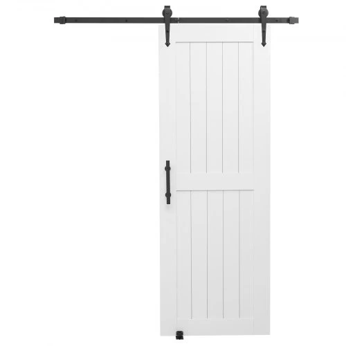 Koduva Stumdomos tvarto durys VEVOR, H formos, baltos, 76 x 213 cm, MDF ir mediena