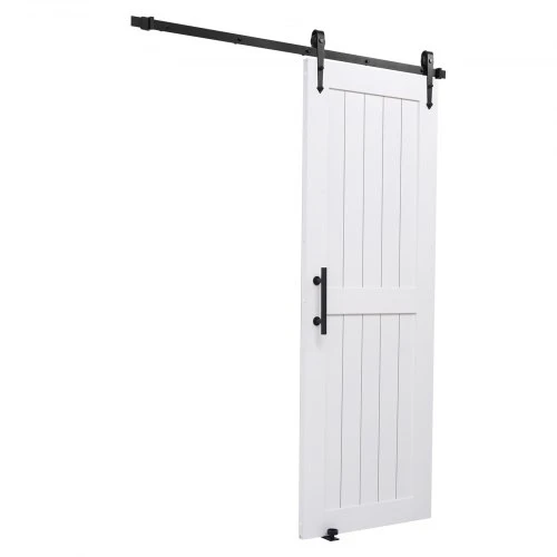 Koduva Stumdomos tvarto durys VEVOR, H formos, baltos, 76 x 213 cm, MDF ir mediena