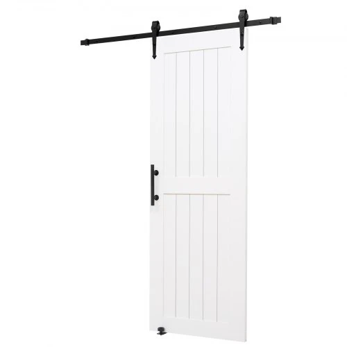Koduva Stumdomos tvarto durys VEVOR, H formos, baltos, 76 x 213 cm, MDF ir mediena