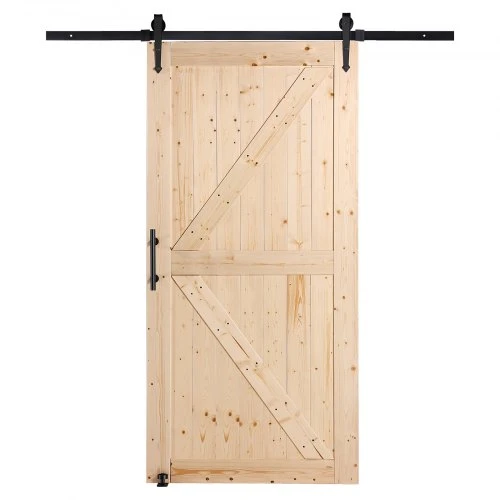 Koduva Stumdomų tvarto durų komplektas VEVOR, medinės, 107 x 213 cm