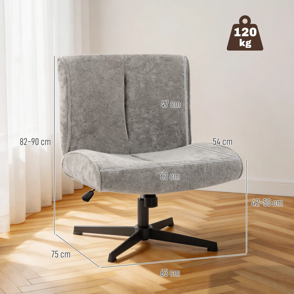 Koduva Sukamasis akcentinis krėslas, pilkas, 82-90 cm