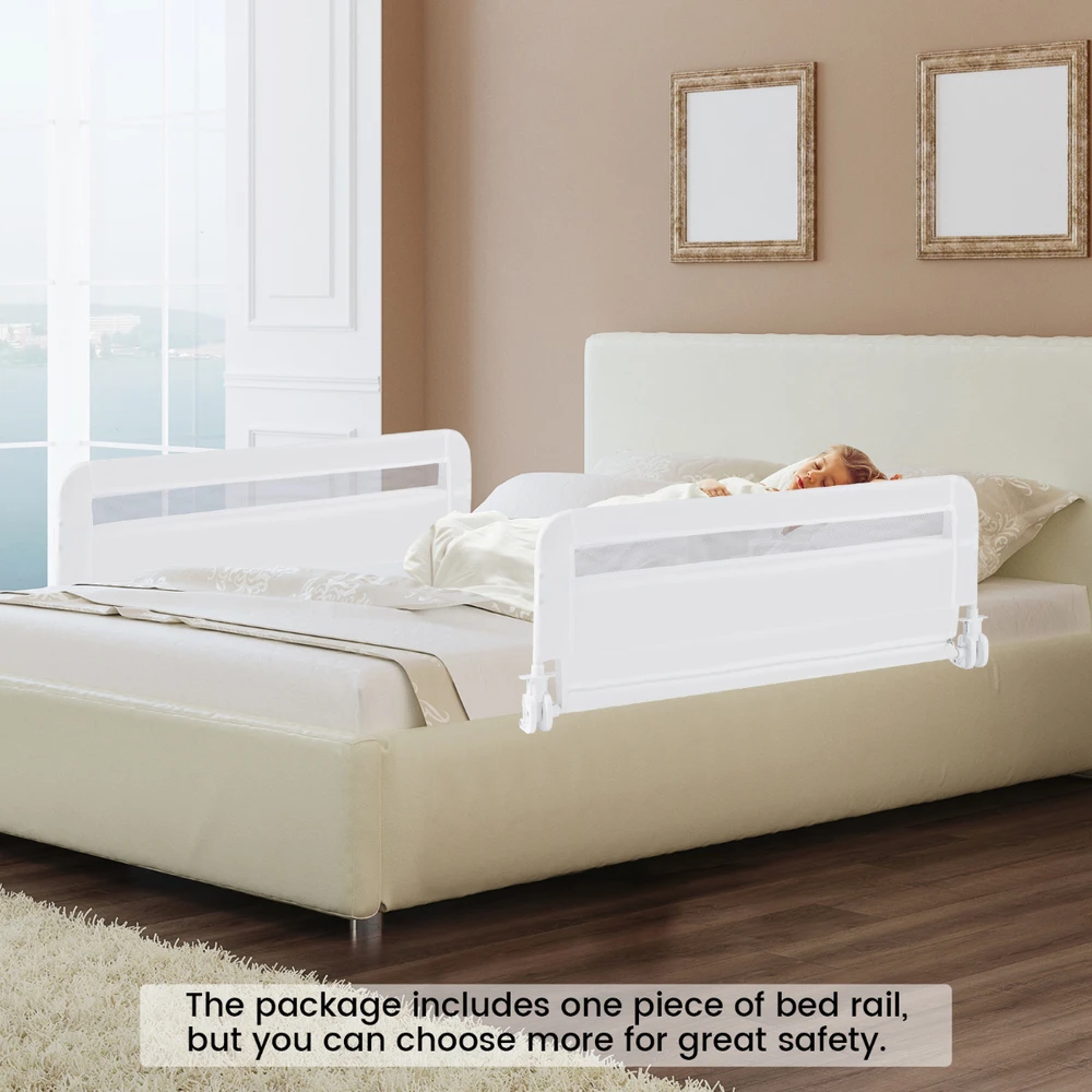Promotion Sulankstoma kūdikio lovelės apsauga 100 cm balta