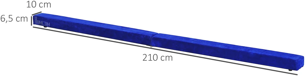 Sofa Aosom Sulankstoma pusiausvyros sija, mėlyna, 210 x 10 x 6,5 cm