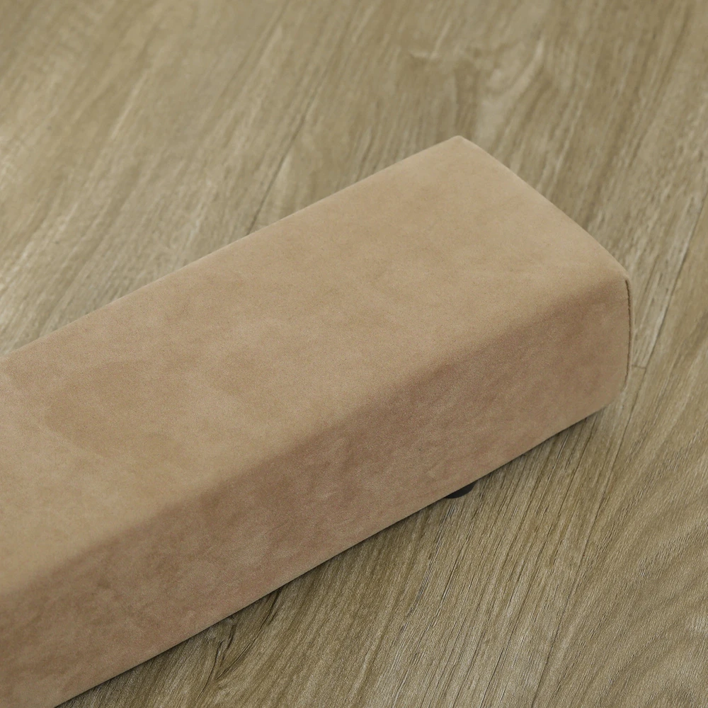 Sofa Aosom Sulankstoma pusiausvyros sija, neslystanti, zomšos danga, rudos spalvos, 210 x 10 x 6,5 cm